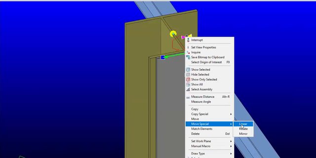 A plate's context menu — save as preset