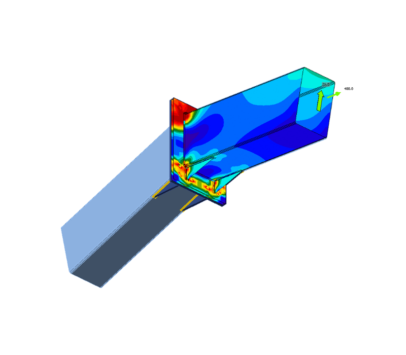 HSS splice tube connection designed in IDEA StatiCa