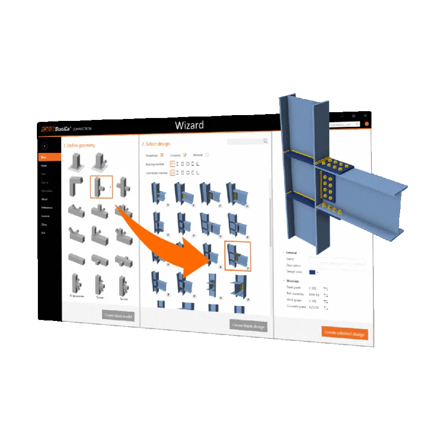 IDEA StatiCa — real-time CBFEM stress analysis of a steel connection